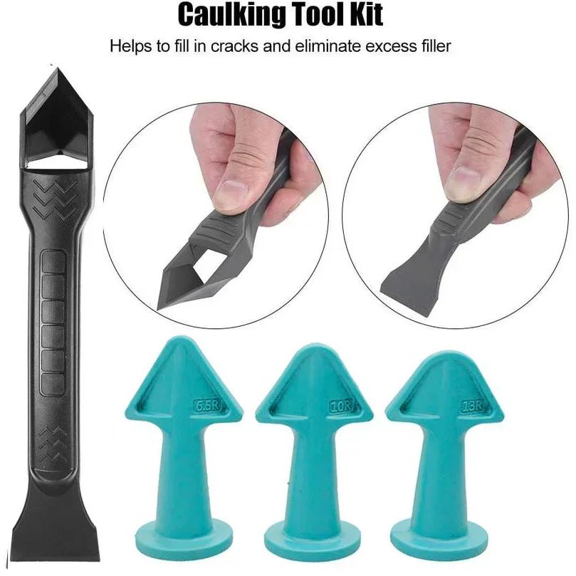 5pcs Caulking Nozzle & Grout Finishing Tool Kit by HitMyNeed