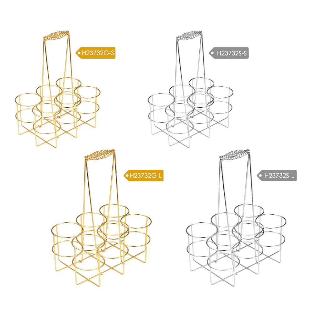 6-Bottle Beer Carrier Basket - Iron Bottle Holder by HitMyNeed