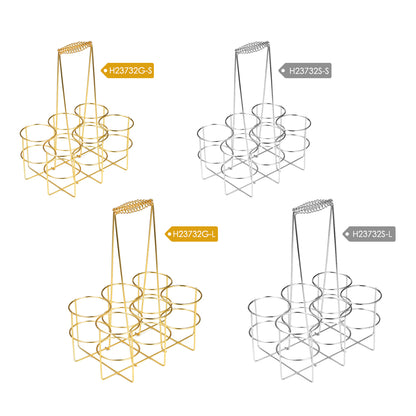 6-Bottle Beer Carrier Basket - Iron Bottle Holder by HitMyNeed