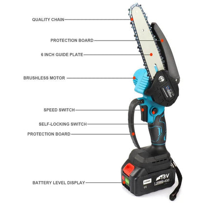 6" Brushless 18V Cordless Mini Chainsaw for Makita by HitMyNeed