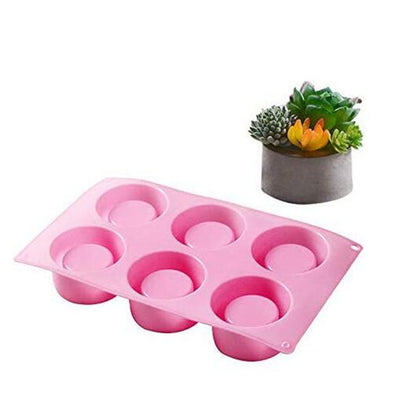 6-Cavity Silicone Planter Mold for Small Pots by HitMyNeed