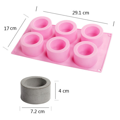 6-Cavity Silicone Planter Mold for Small Pots by HitMyNeed