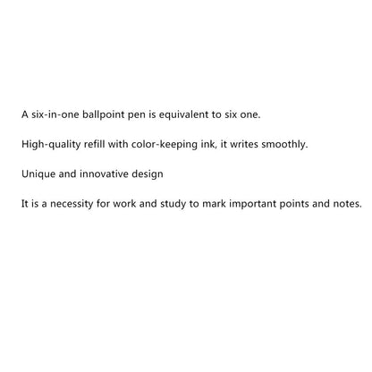 6-Color Retractable Ballpoint Pen for School & Office by HitMyNeed