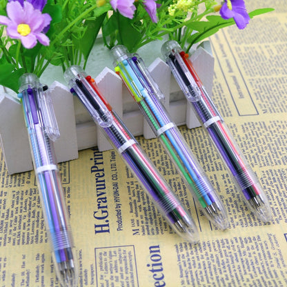 6-Color Retractable Ballpoint Pen Set (2 Pack) by HitMyNeed