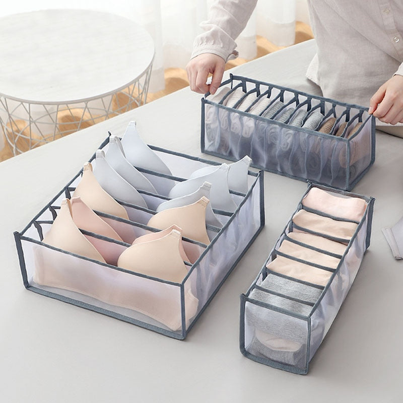 6-Grid Mesh Bra and Underwear Drawer Organizer by HitMyNeed