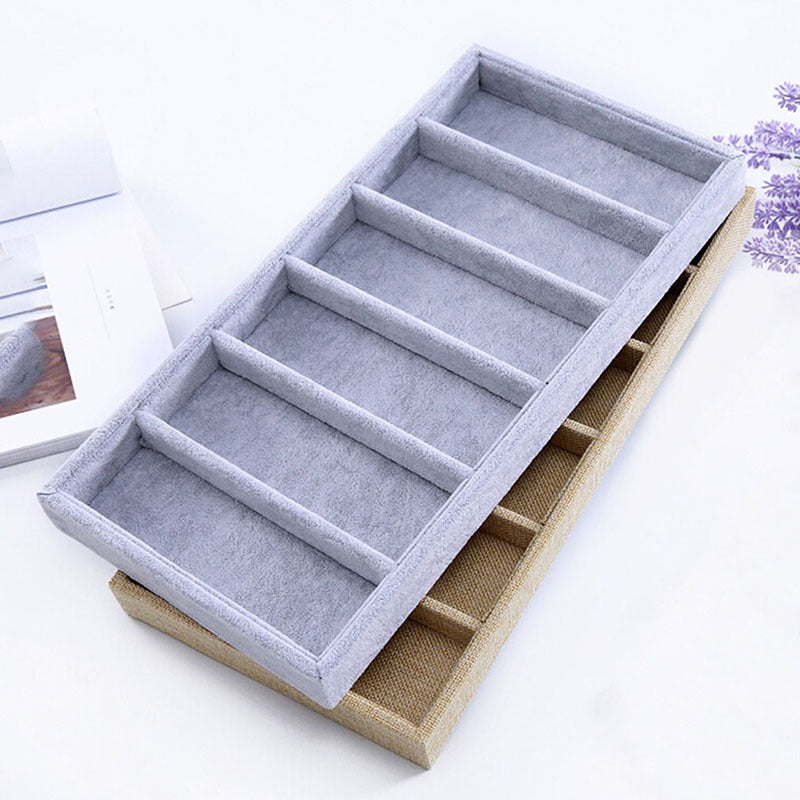 6-Grid Velvet Sunglass Organizer Storage Box by HitMyNeed