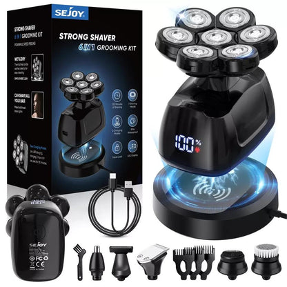 6-in-1 7D Bald Head Shaver & Grooming Kit for Men by HitMyNeed