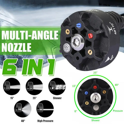 6-in-1 Adjustable Pressure Washer Nozzle 3000 PSI by HitMyNeed