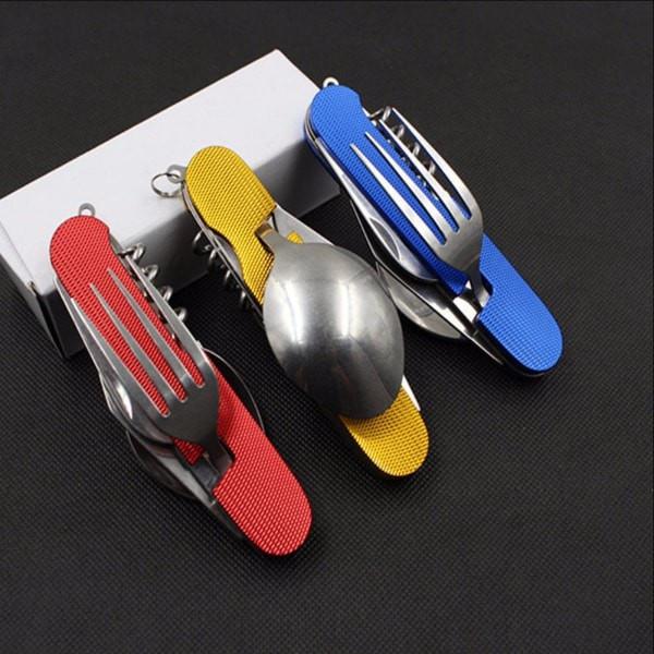 6-in-1 Camping Cutlery Set Folding Utensil Tool by HitMyNeed