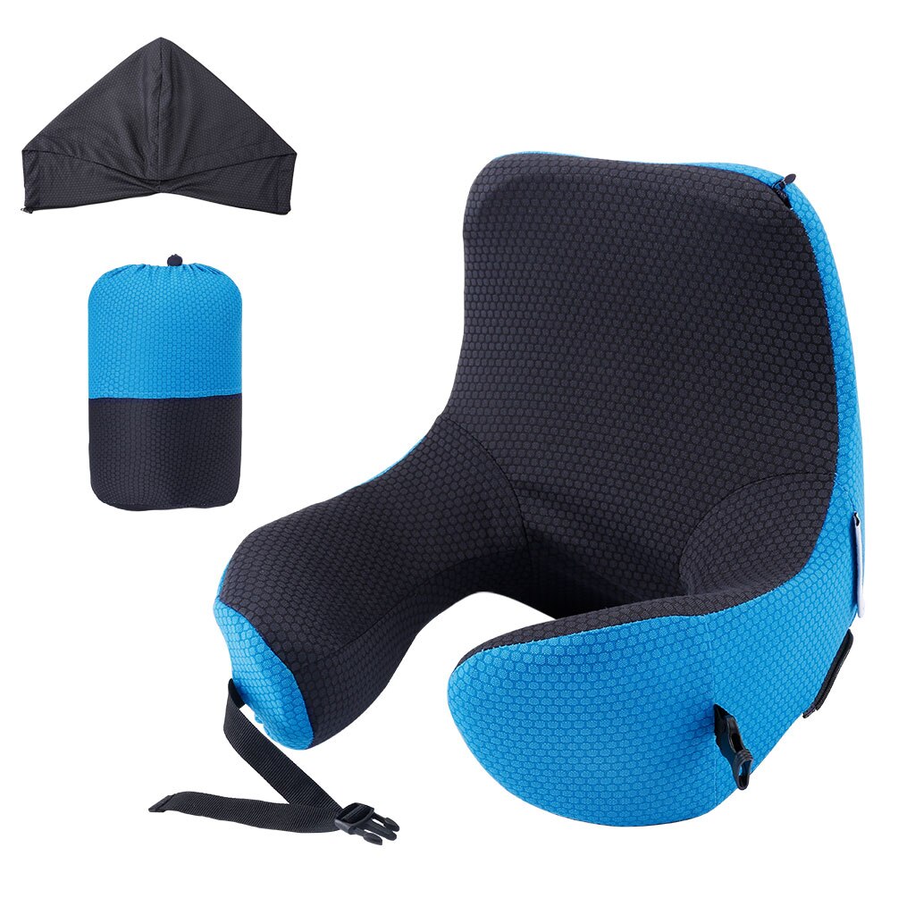 6-in-1 Hooded Memory Foam Travel Neck Pillow by HitMyNeed