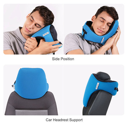 6-in-1 Hooded Memory Foam Travel Neck Pillow by HitMyNeed