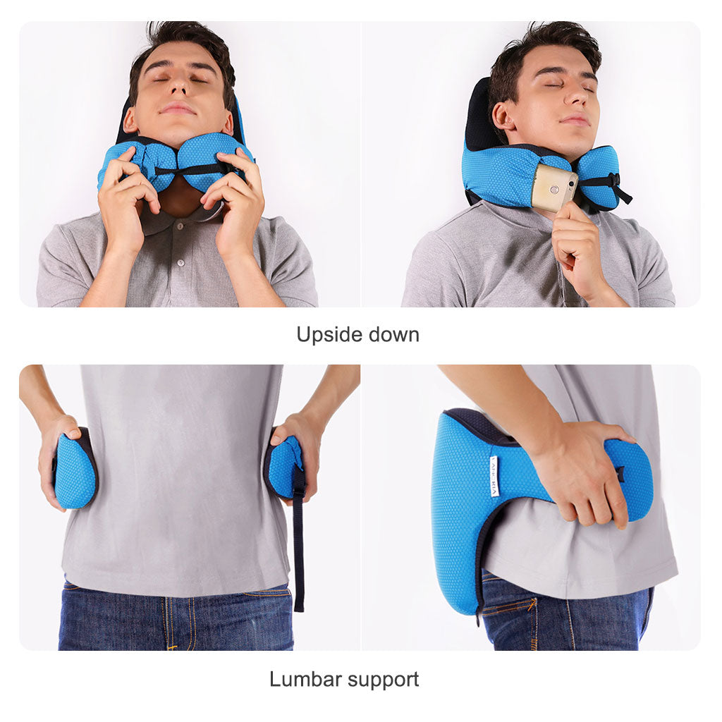 6-in-1 Hooded Memory Foam Travel Neck Pillow by HitMyNeed