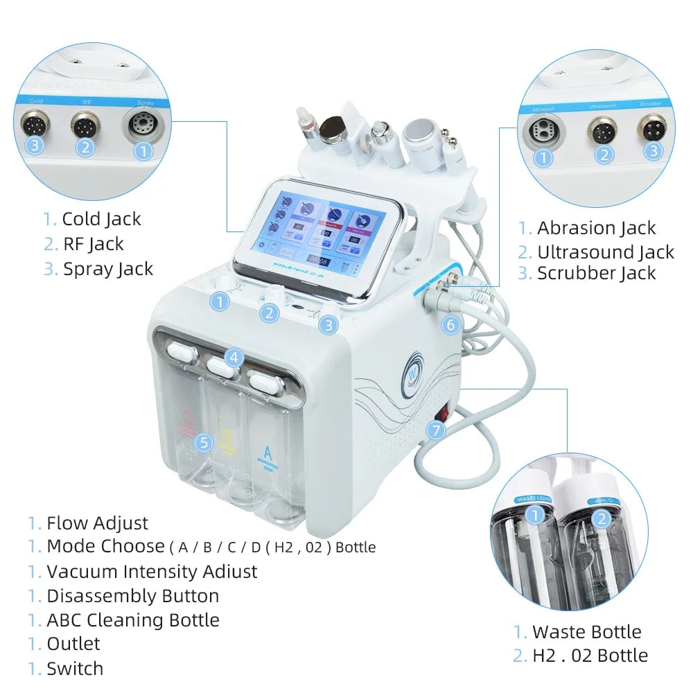 6 in 1 Hydra Aqua Facial Deep Cleansing Machine by HitMyNeed