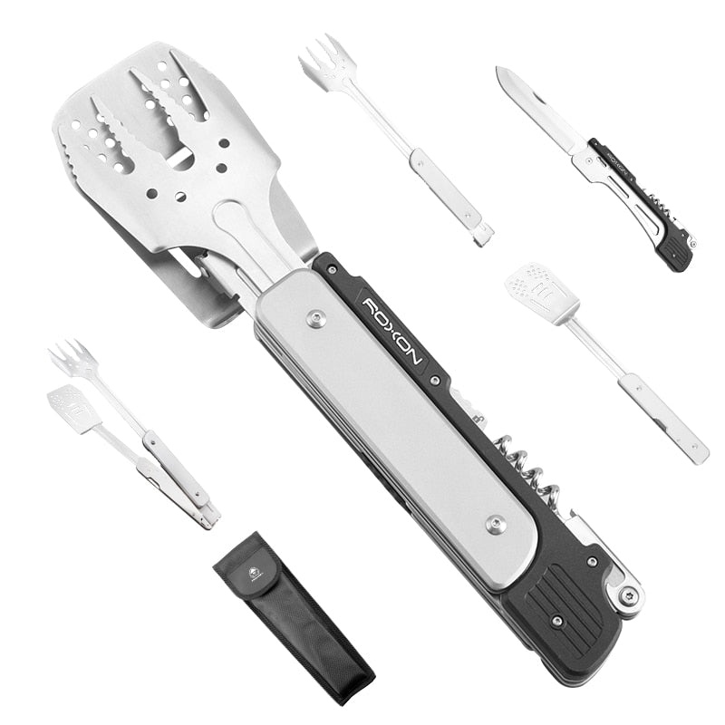 6-in-1 Stainless Steel Spatula Tongs for Grilling by HitMyNeed