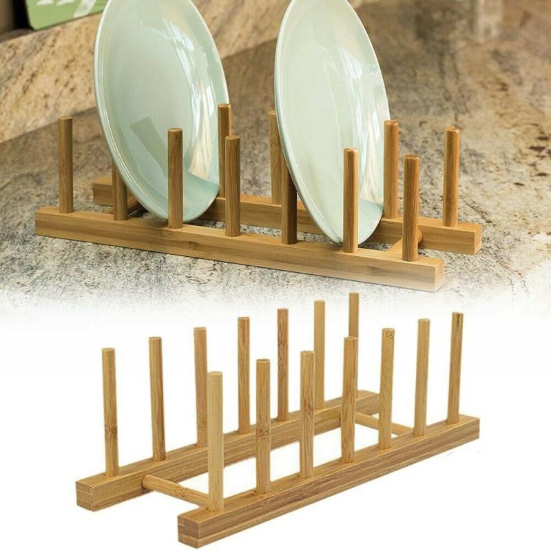6-Layer Adjustable Bamboo Dish and Draining Rack by HitMyNeed