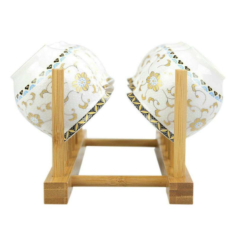6-Layer Adjustable Bamboo Dish and Draining Rack by HitMyNeed