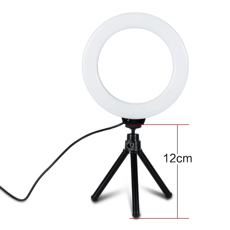 6" LED Ring Light with Tripod, 3200K-5600K Dimmable by HitMyNeed
