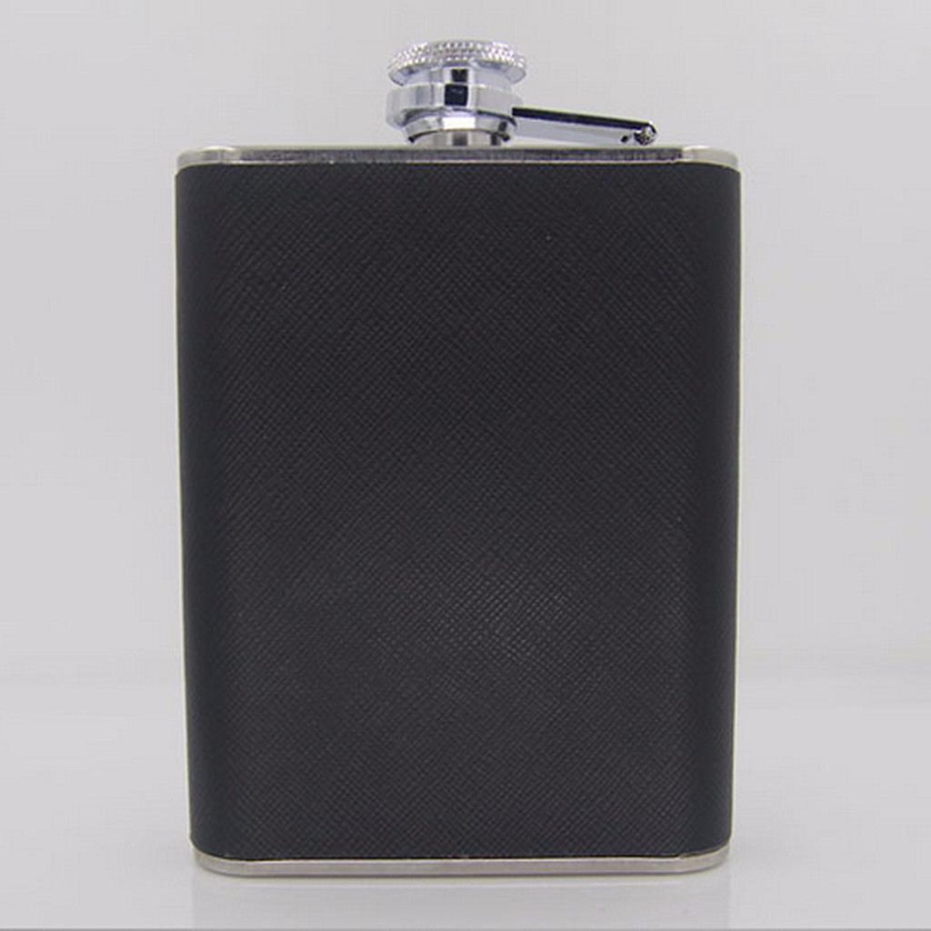 6 oz Stainless Steel Hip Flask with Cigarette Holder by HitMyNeed