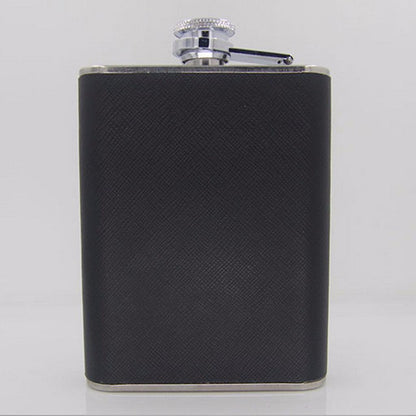 6 oz Stainless Steel Hip Flask with Cigarette Holder by HitMyNeed