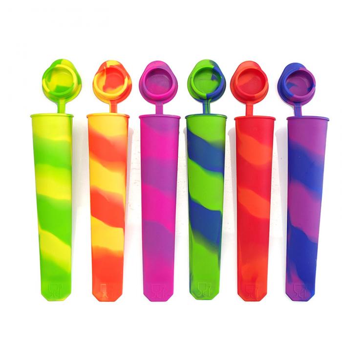 6 Pack Reusable Silicone Push Popsicle Molds by HitMyNeed