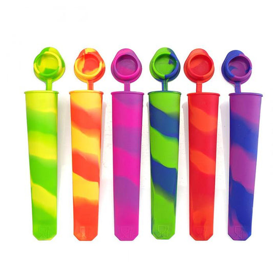 6 Pack Reusable Silicone Push Popsicle Molds by HitMyNeed