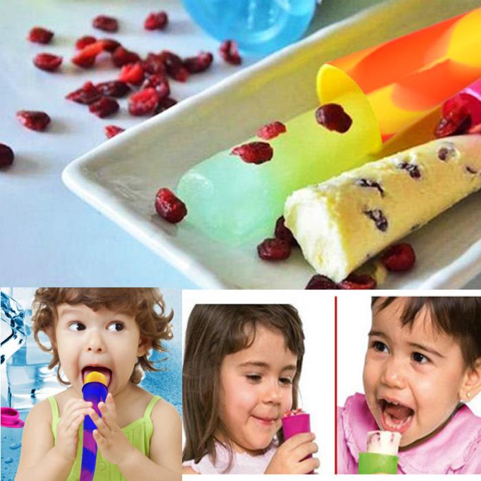 6 Pack Reusable Silicone Push Popsicle Molds by HitMyNeed