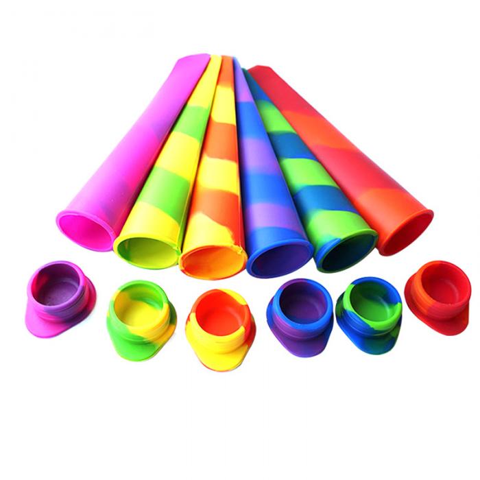 6 Pack Reusable Silicone Push Popsicle Molds by HitMyNeed