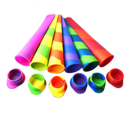 6 Pack Reusable Silicone Push Popsicle Molds by HitMyNeed