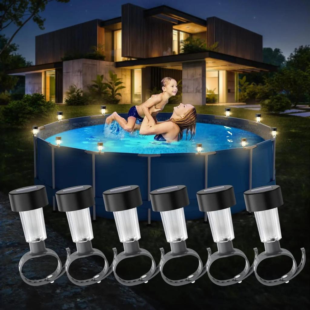 6-Pack Solar LED Pool Ground & Fence Lights by HitMyNeed