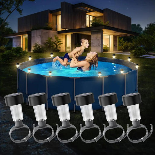 6-Pack Solar LED Pool Ground & Fence Lights by HitMyNeed