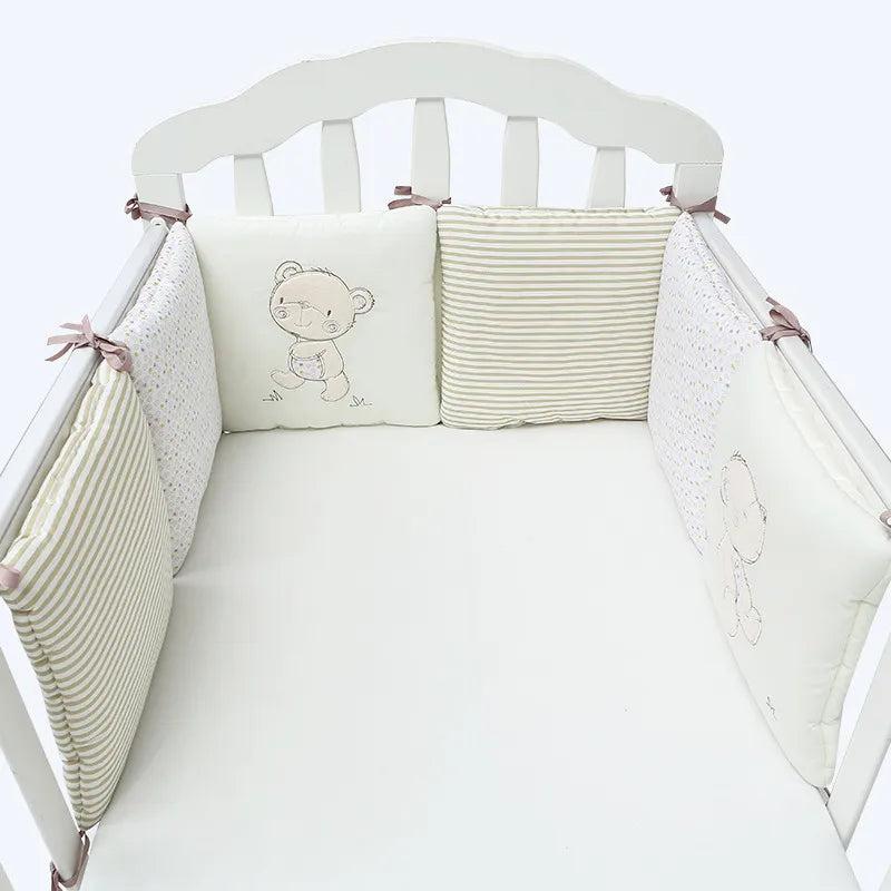6-Piece Baby Crib Bumper Pad Set, Cotton Blend by HitMyNeed