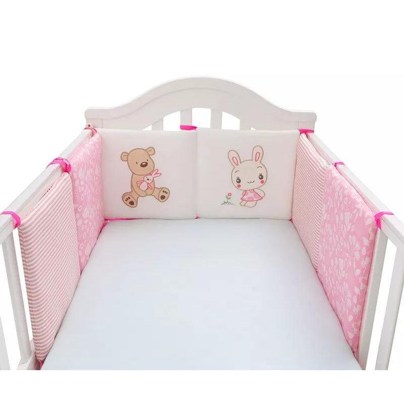 6-Piece Baby Crib Bumper Pad Set, Cotton Blend by HitMyNeed