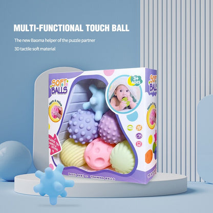 6-Piece Baby Sensory Ball Set with Rattle by HitMyNeed