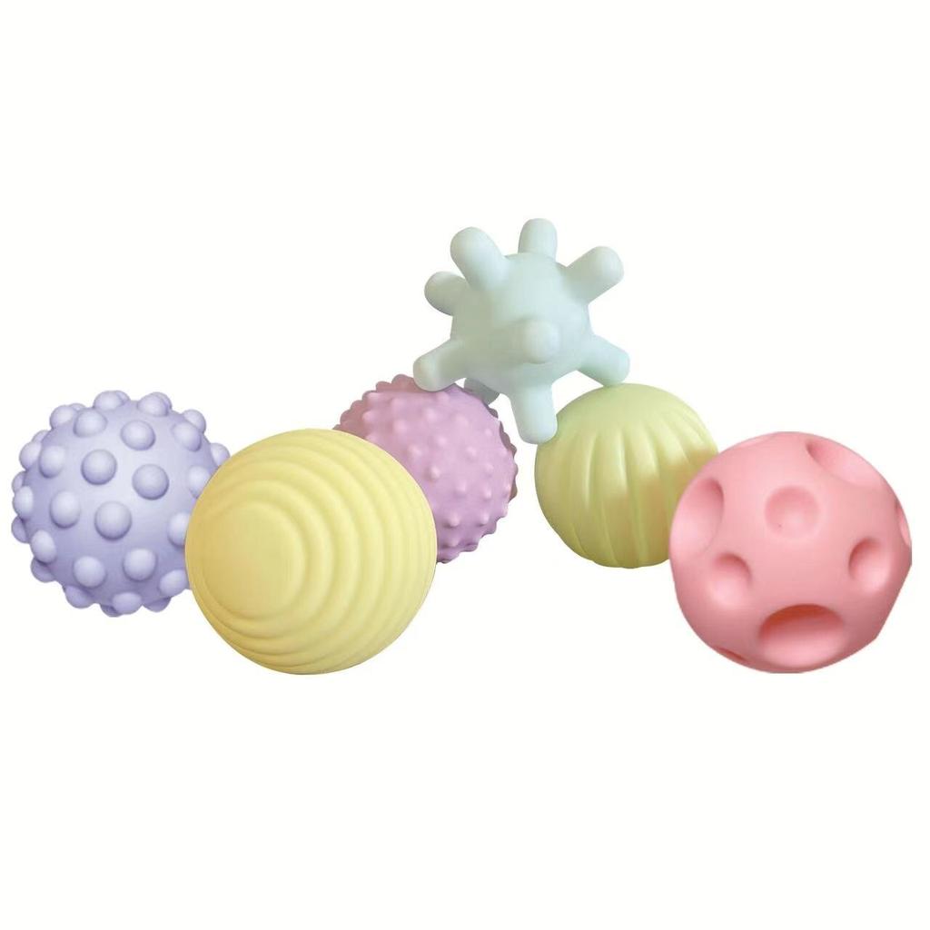 6-Piece Baby Sensory Ball Set with Rattle by HitMyNeed