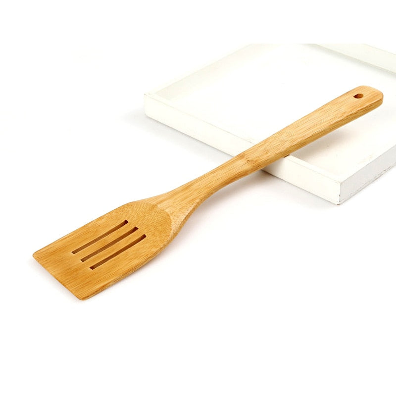 6-Piece Bamboo Wooden Cooking Utensil Set by HitMyNeed