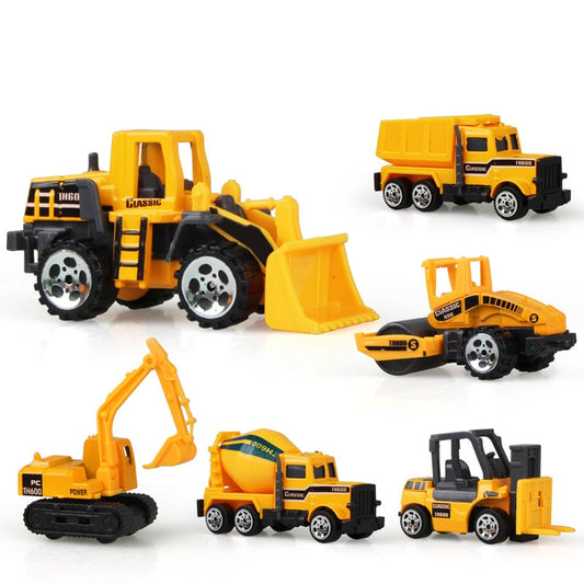 6-Piece Diecast Construction Toy Truck Set by HitMyNeed