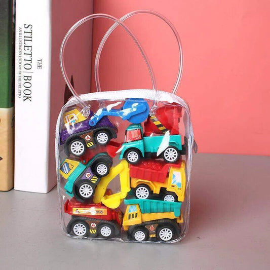 6-Piece Mini Pull-Back Construction Truck Set by HitMyNeed