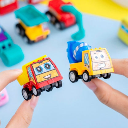 6-Piece Mini Pull-Back Construction Truck Set by HitMyNeed