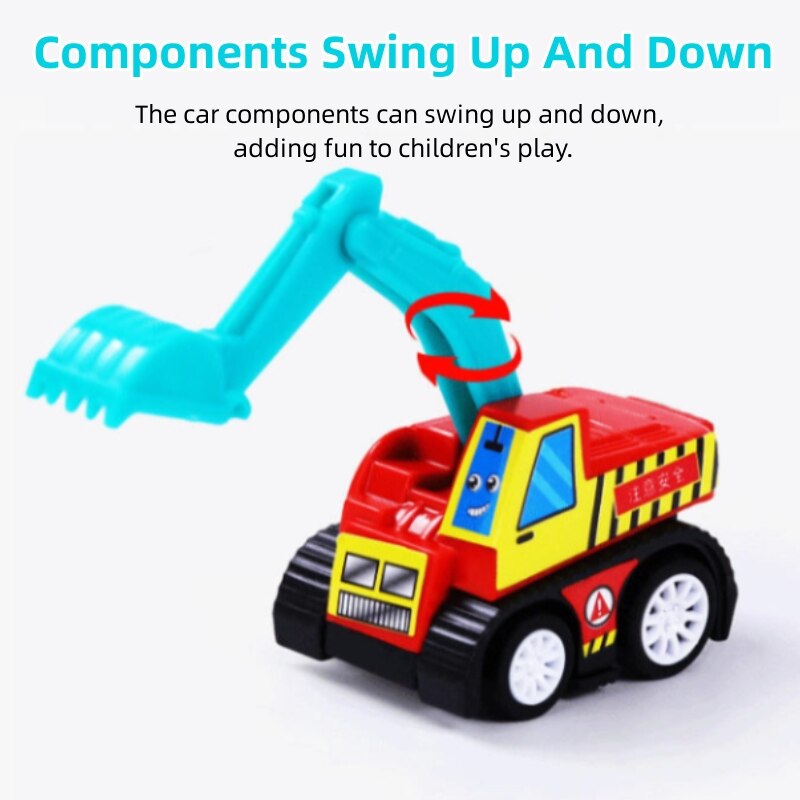 6-Piece Mini Pull-Back Construction Truck Set by HitMyNeed