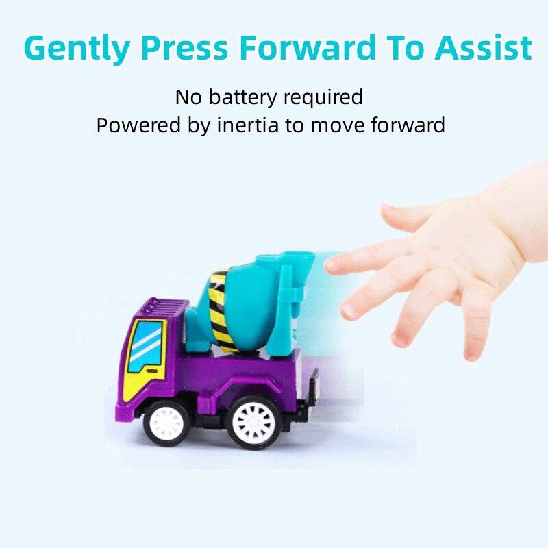 6-Piece Mini Pull-Back Construction Truck Set by HitMyNeed