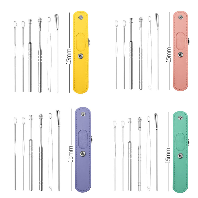 6-Piece Stainless Steel Ear Cleaning Tool Set by HitMyNeed