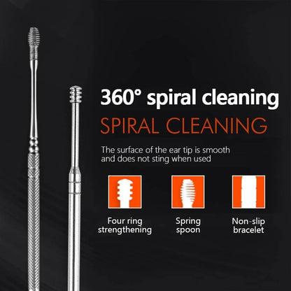 6-Piece Stainless Steel Ear Cleaning Tool Set by HitMyNeed