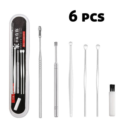 6-Piece Stainless Steel Ear Cleaning Tool Set by HitMyNeed