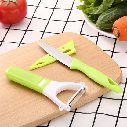 6-Piece Stainless Steel Fruit Tool Set with Ceramic Knife by HitMyNeed