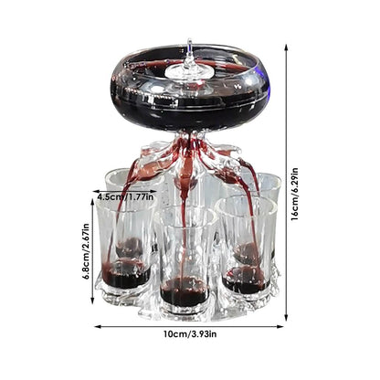 6-Shot Dispenser Pourer Set with Shot Glasses by HitMyNeed