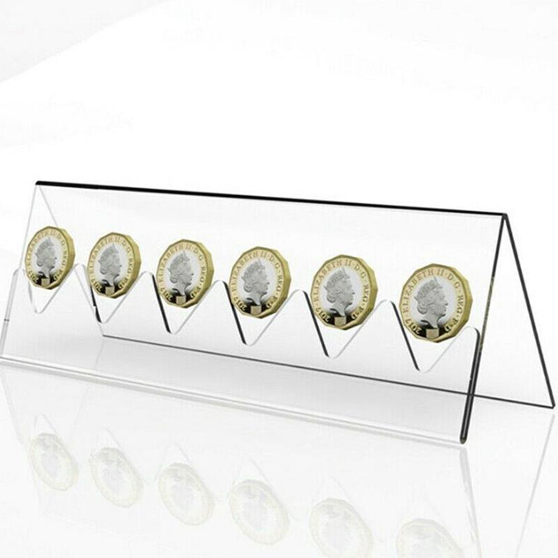 6-Slot Clear Acrylic Coin Display Stand by HitMyNeed
