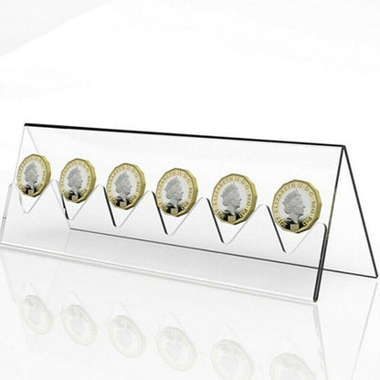 6-Slot Clear Acrylic Coin Display Stand by HitMyNeed