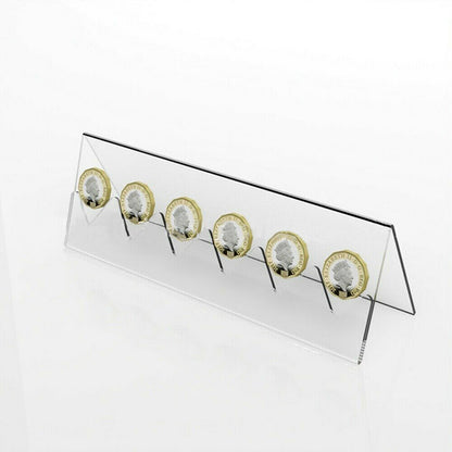 6-Slot Clear Acrylic Coin Display Stand by HitMyNeed