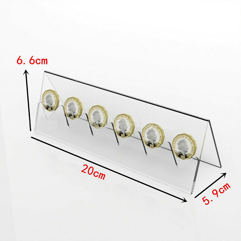 6-Slot Clear Acrylic Coin Display Stand by HitMyNeed