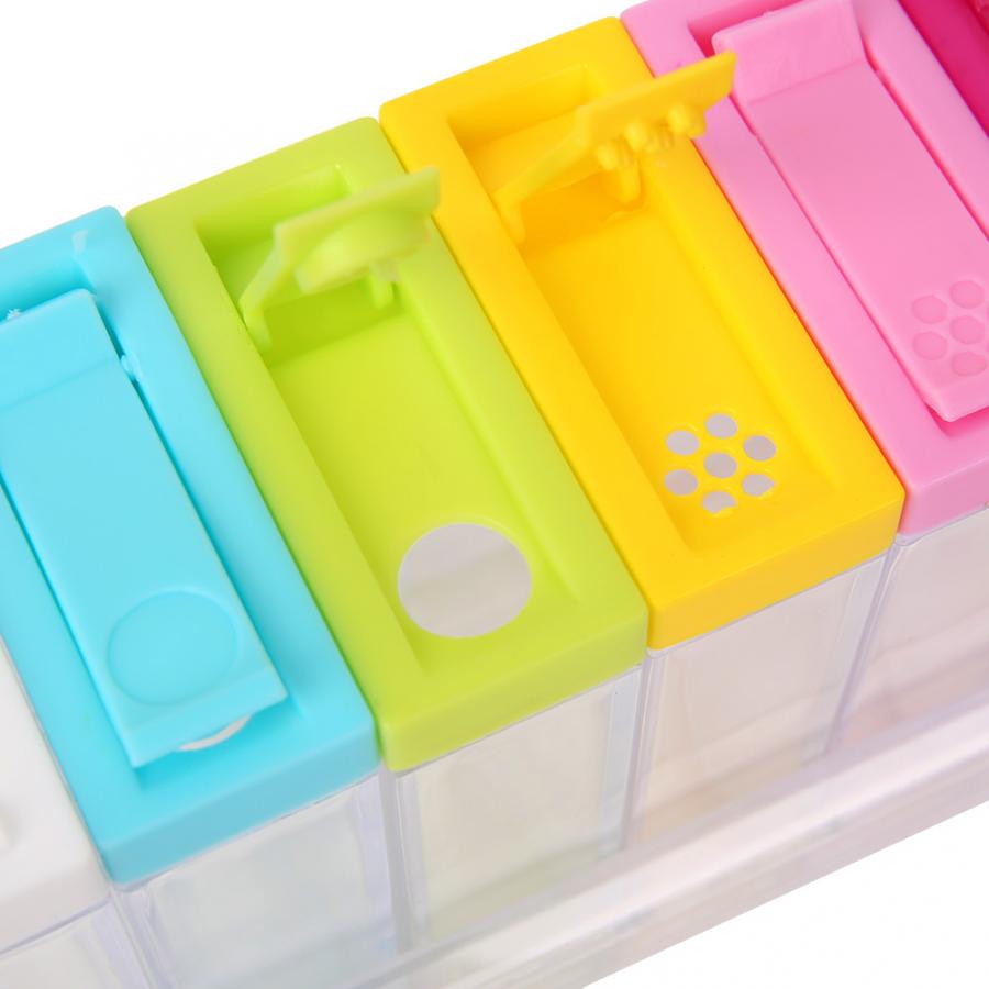 6-Slot Condiment Holder with Color-Coded Lids by HitMyNeed